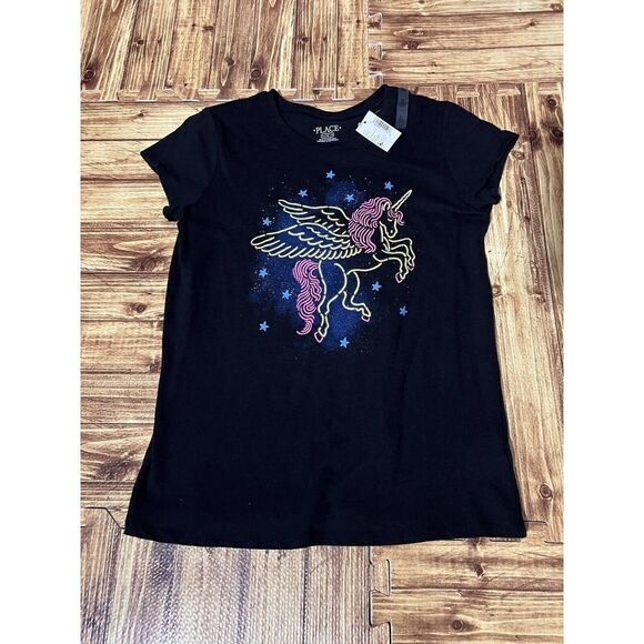 NWT Girls Glitter Pegasus Graphic Tee - Picture 2 of 6